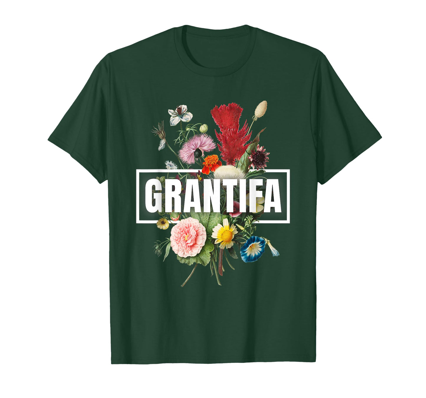 I Am Grantifa Retro Design Aunt Tifa Flowers Vintage Funny T-Shirt