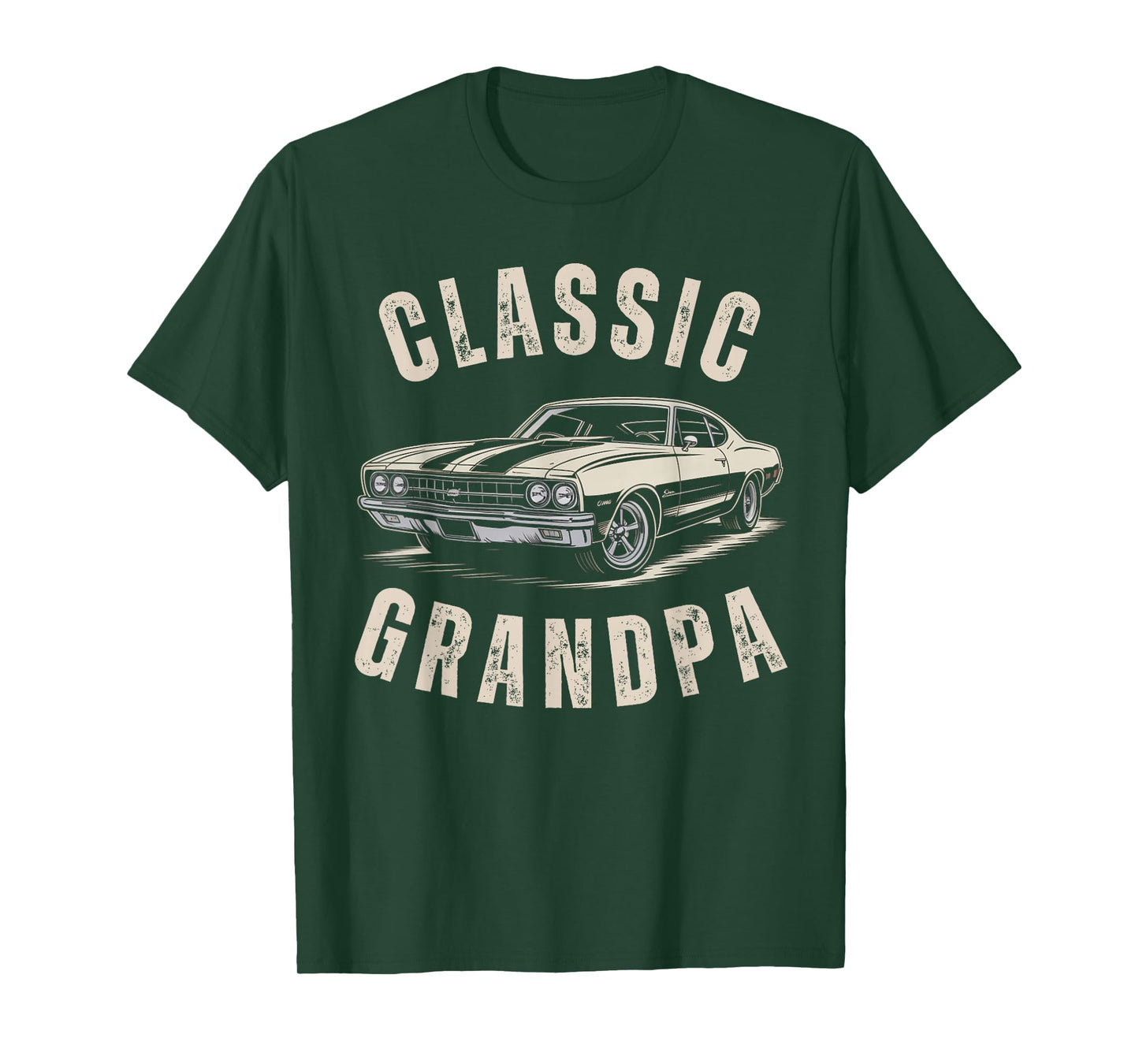 Classic Grandpa Muscle Vibe Outfit for Old car Enthusiasts T-Shirt