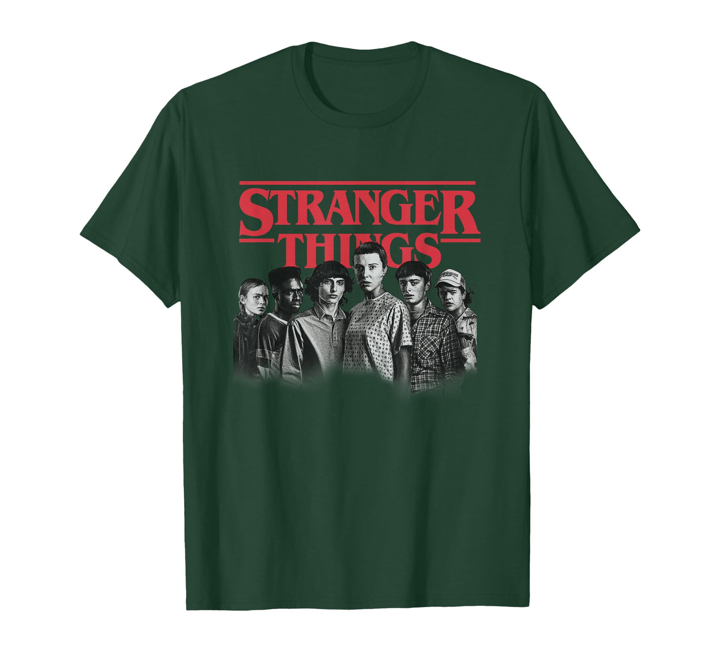 Stranger Things Eleven and Friends Cast Poster T-Shirt