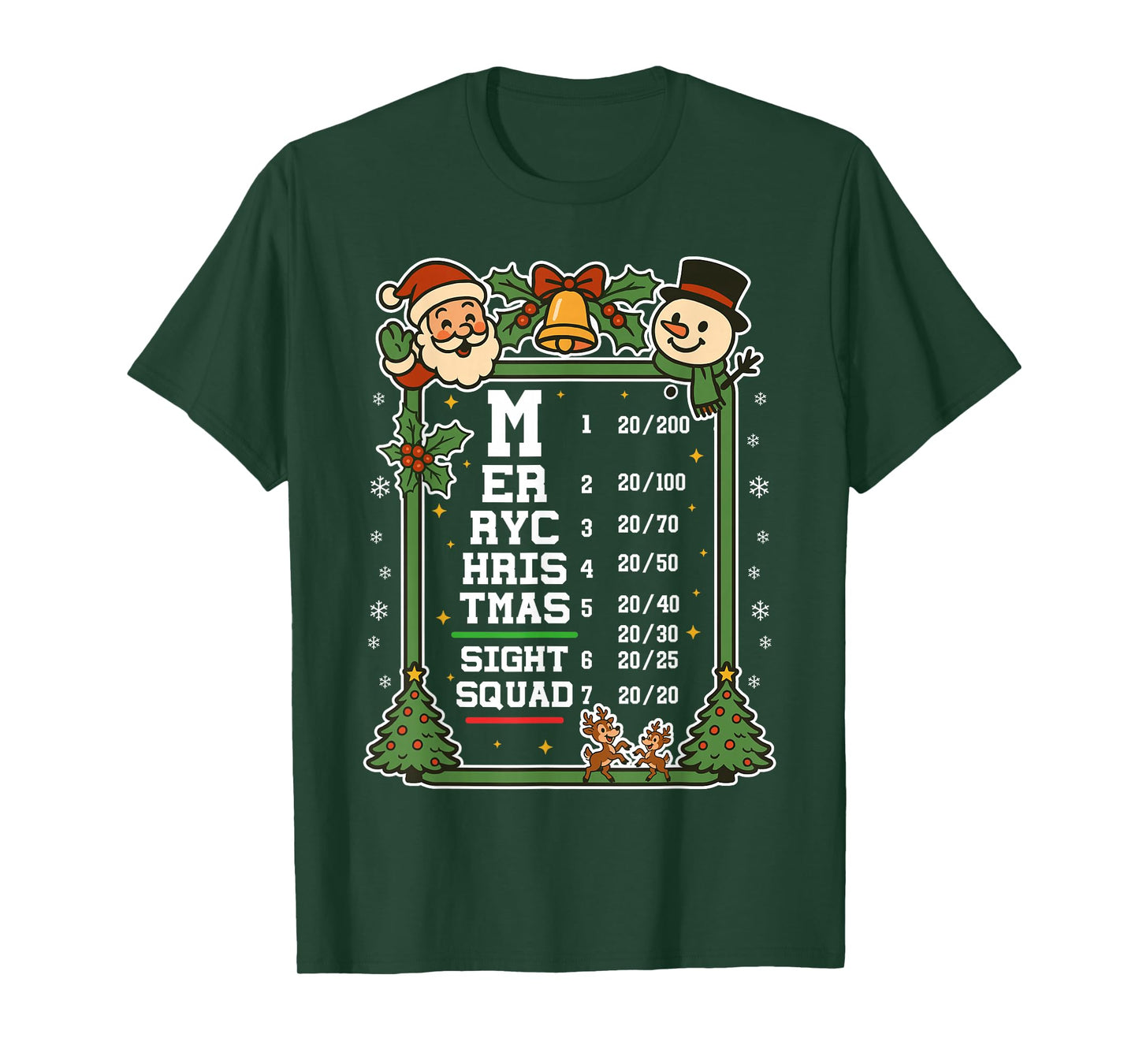 Optometry Christmas Ophthalmologist Funny Optician Christmas T-Shirt