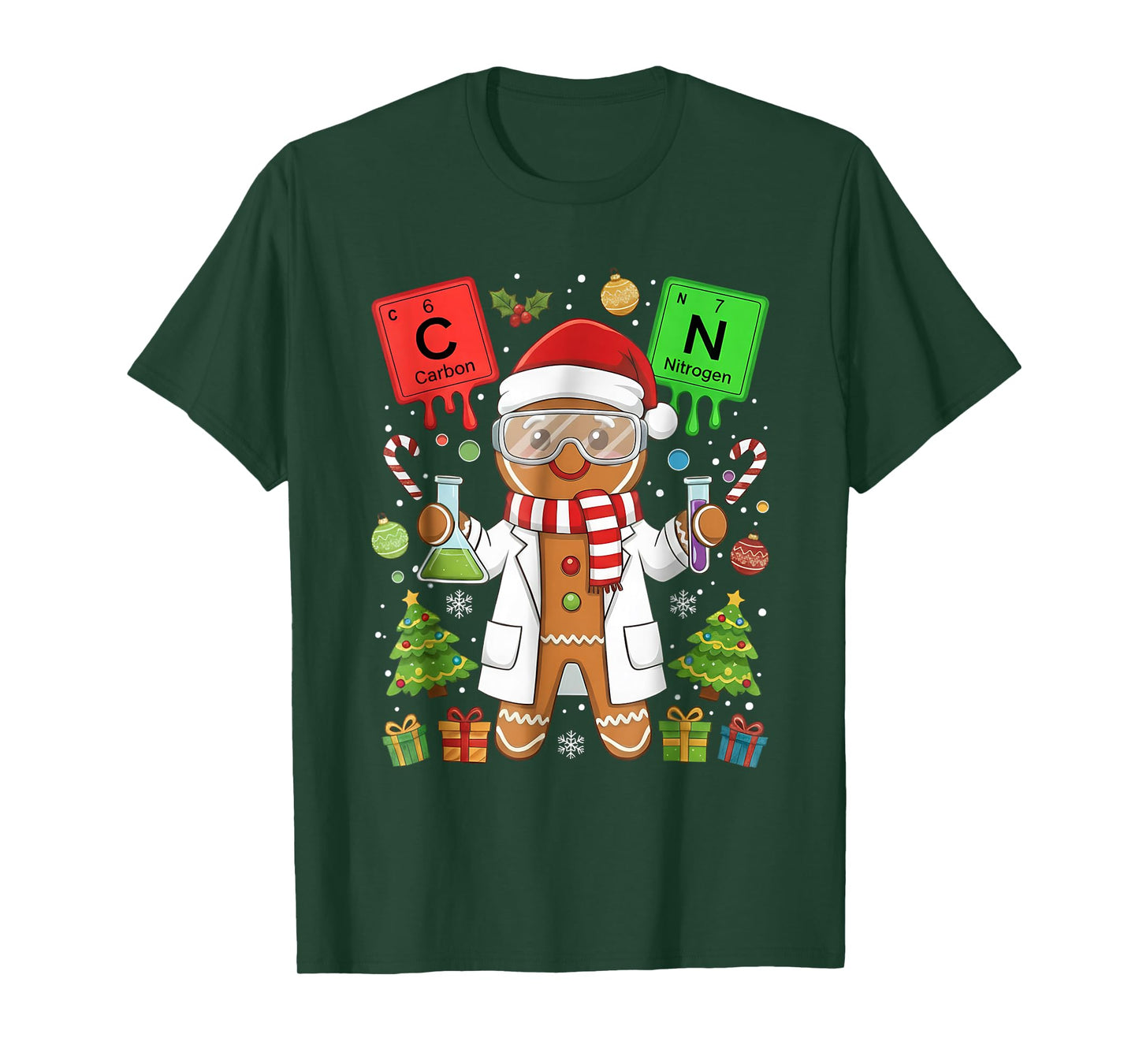 67 Chemistry Science Lover Teacher Periodic Table Christmas T-Shirt