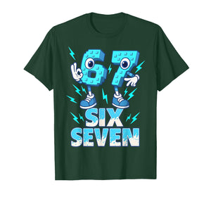 Six Seven 67 Meme Brainrot Gift for Youth Kids Boy Girl T-Shirt