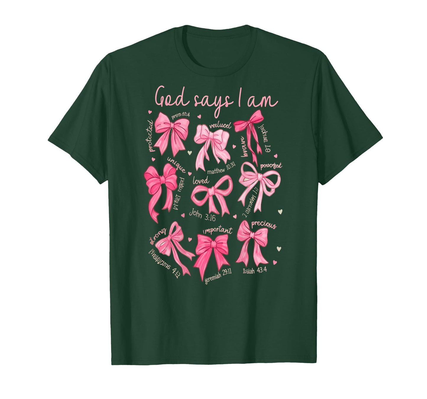 God Says I Am Coquette Bow Coquette Bow Fall Valentine Chris T-Shirt