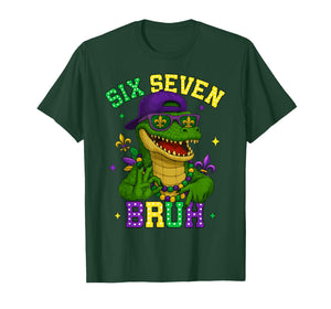Mardi Gras 67 Alligator Mardigator Bruh Six Seven 6 7 Meme T-Shirt