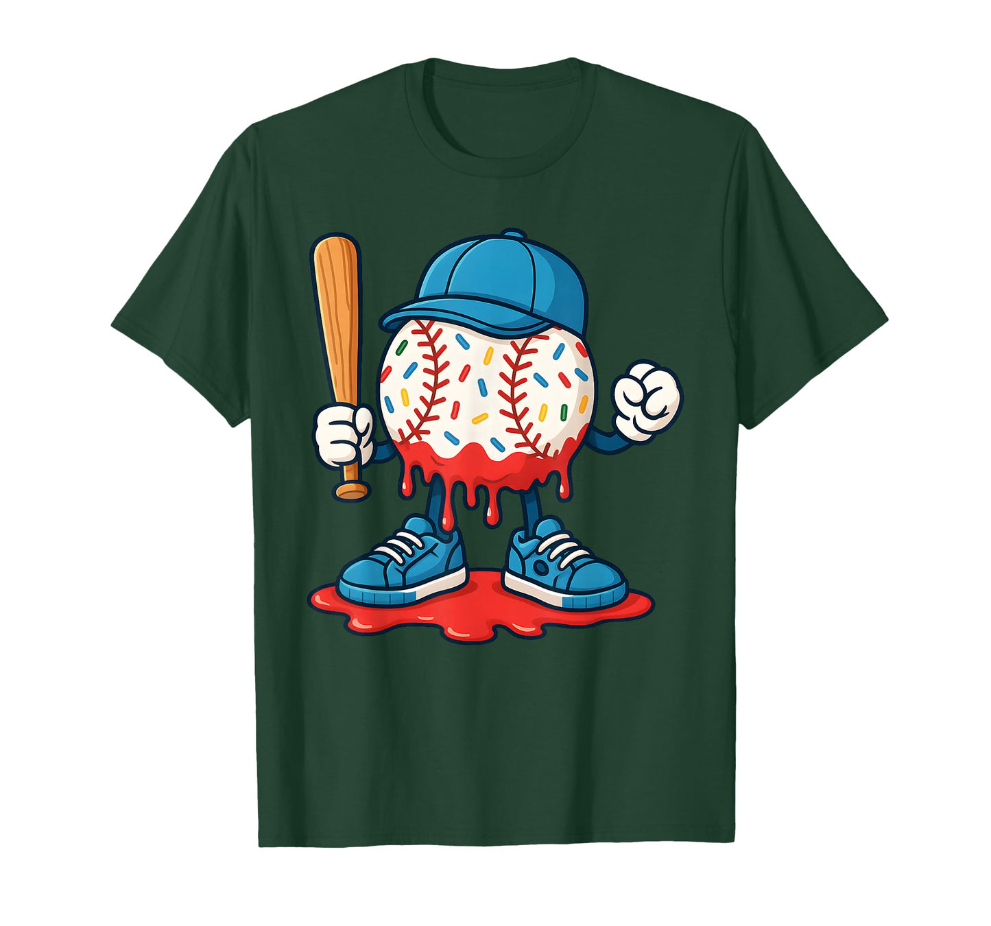Funny Baseball Lifestyle 101 Youth Baseball Drip Icecream T-Shirt