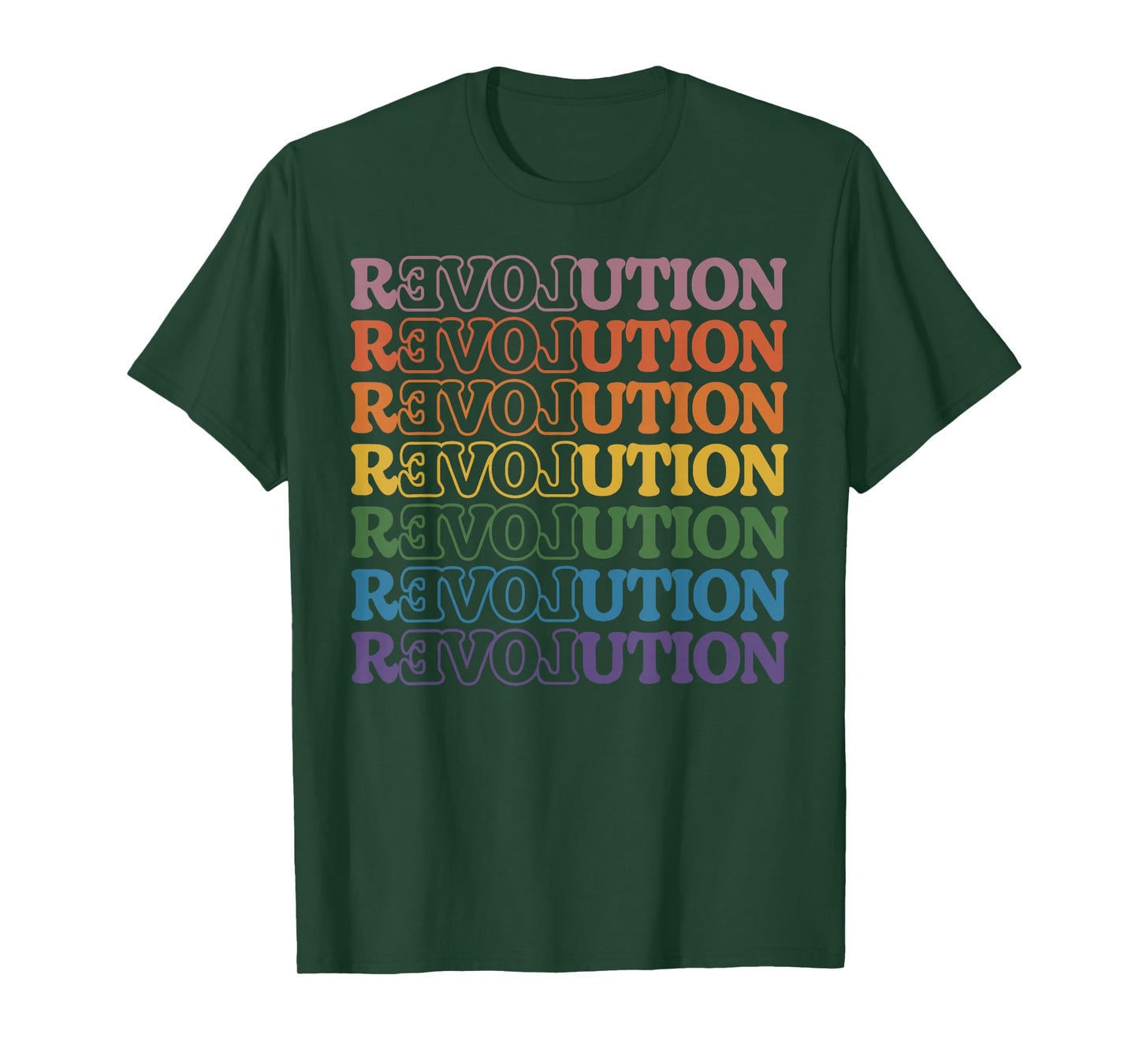 Retro Revolution Love Groovy 70s Style Vintage Typography T-Shirt