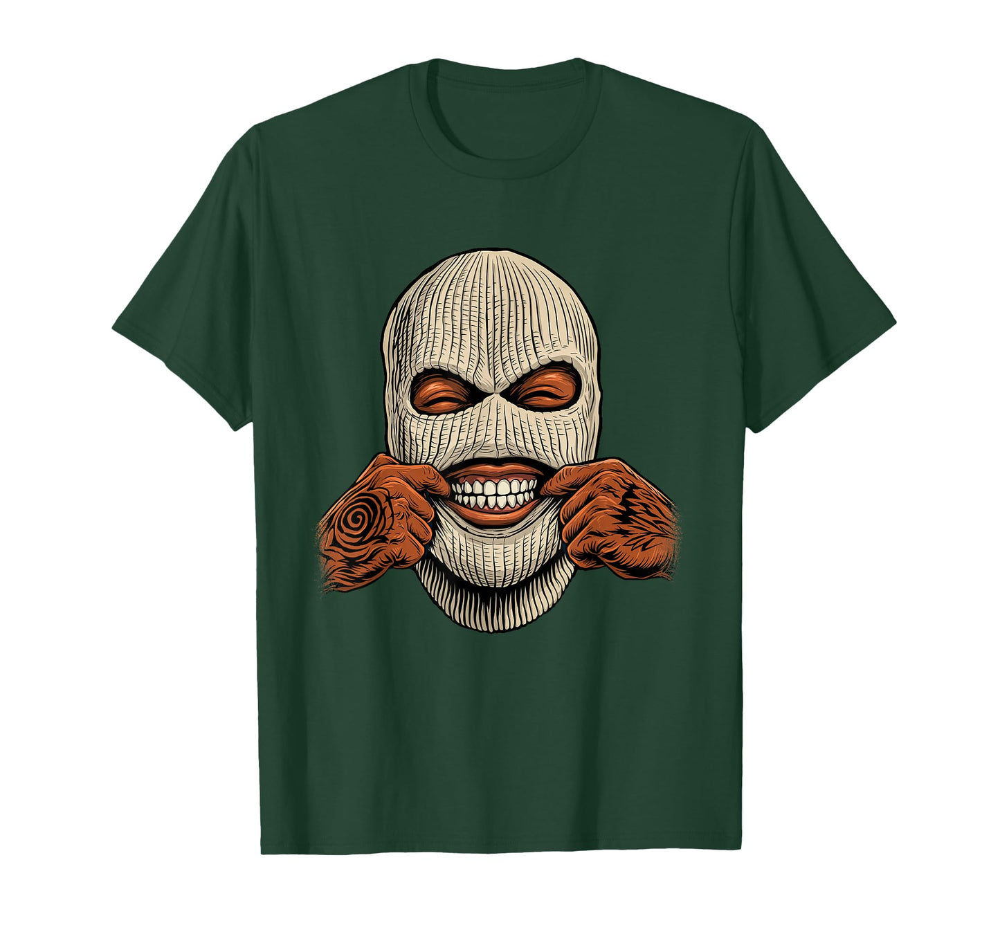 Gangster Ski Mask - 80s 90s Old School Hip Hop T-Shirt