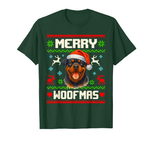 Rottweiler Dog Christmas Ugly Sweater Pet Dog Lover Xmas T-Shirt