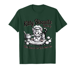 Kitty Biscuits We Knead Em You Need Em Funny Baking Cat T-Shirt