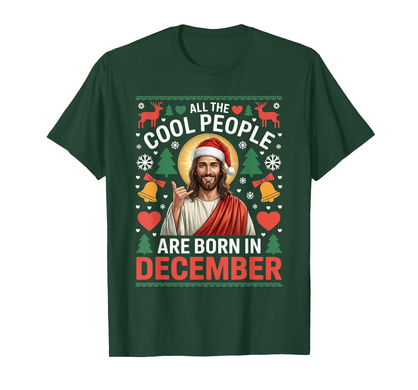 Cool People are Born in December Christian Christmas Bday T-Shirt