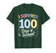 I Survived 100 Days of School Teacher Kids 100 Days Smarter T-Shirt