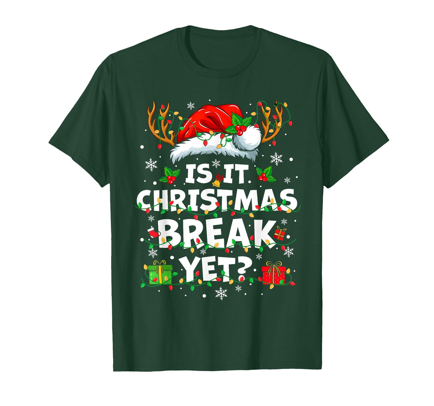 Funny Xmas Holiday is It Christmas Break Yet Teacher Women T-Shirt