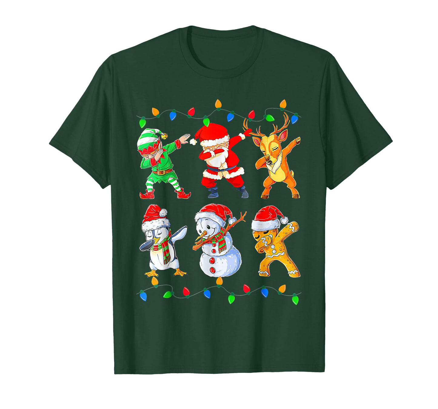 Dabbing Santa Elf Friends Christmas T-Shirt
