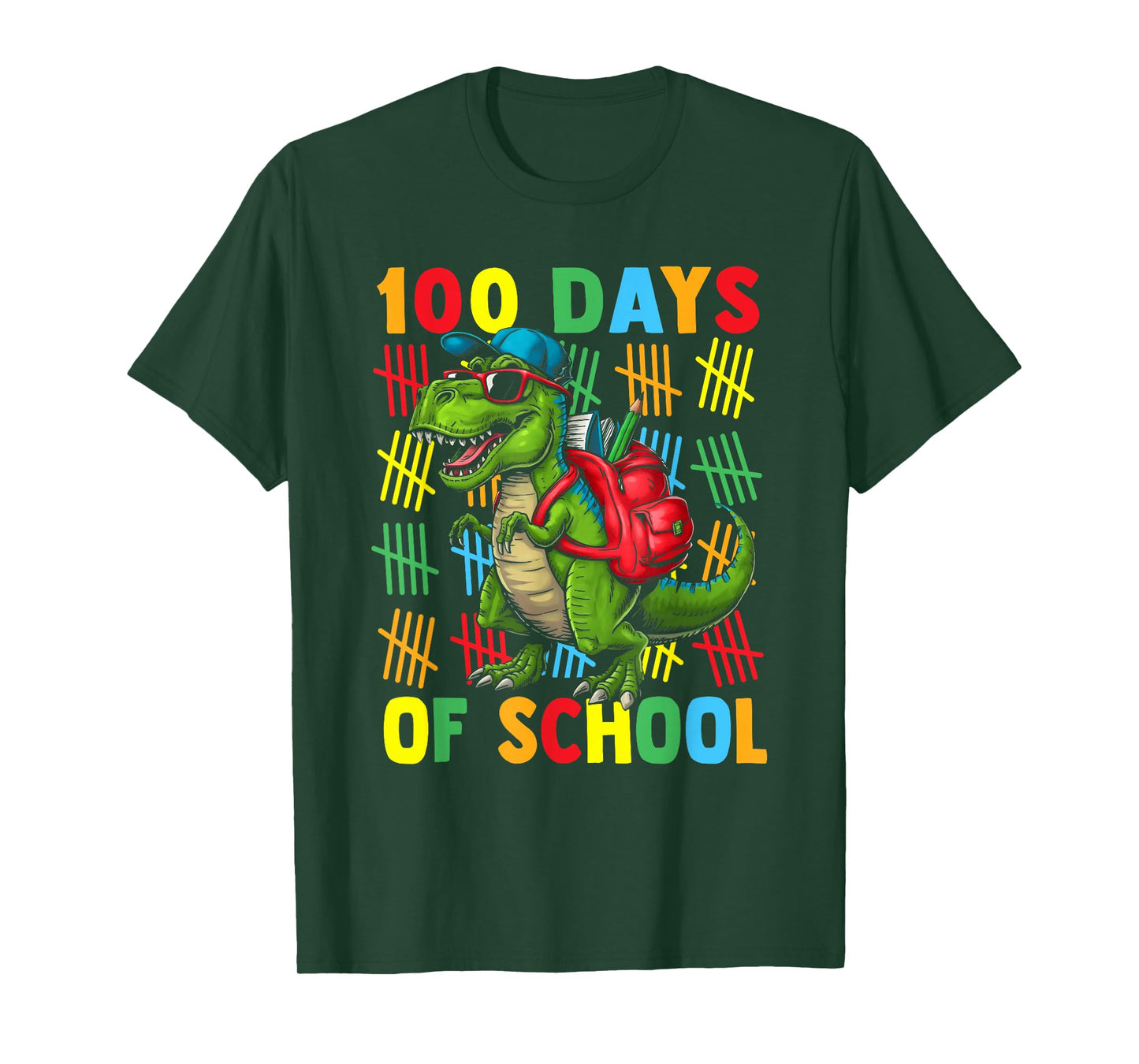 100 Days of School Dinosaur 100 Days Smarter 100th Day Kids T-Shirt