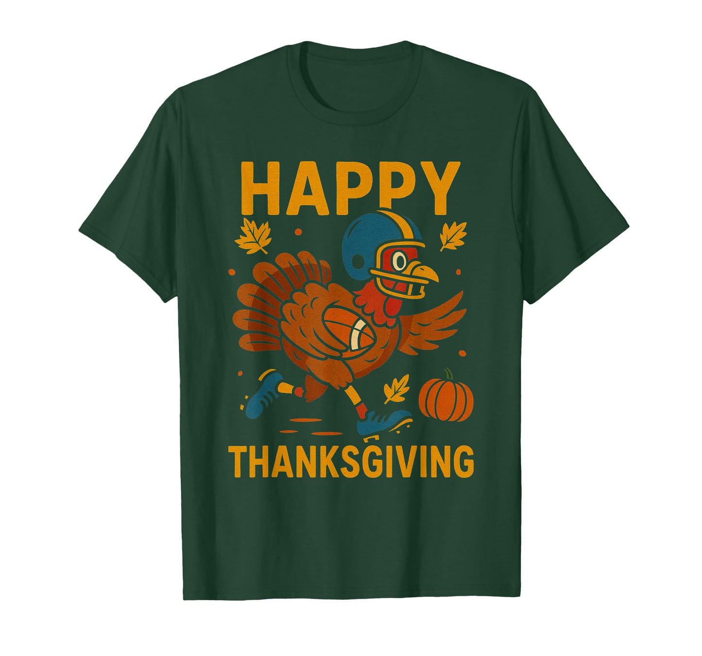 Football Thanksgiving Shirts for Kids Boys Girls Turkey T-Shirt