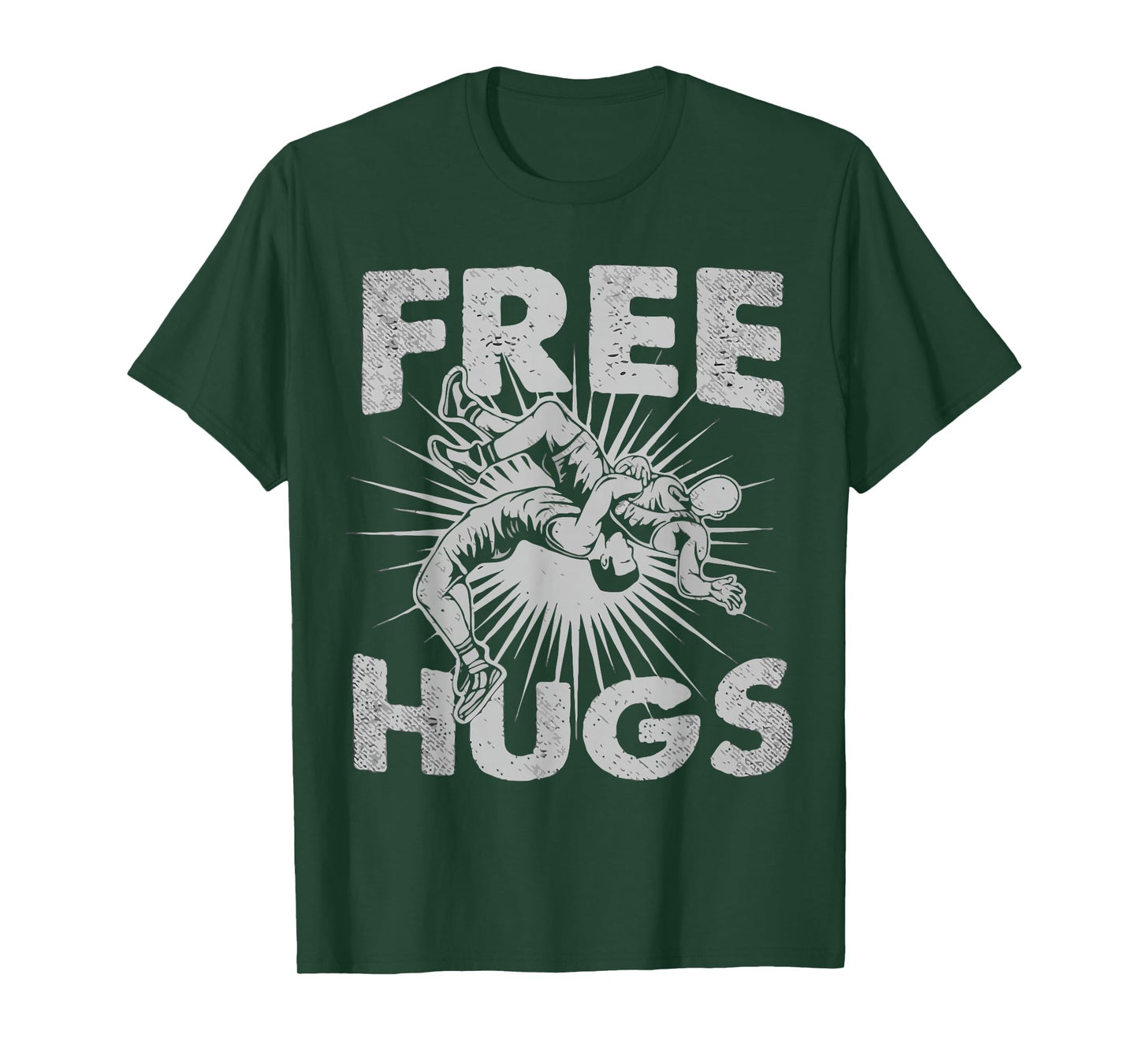 Wrestling - Funny Free Hugs Just Ask T-Shirt