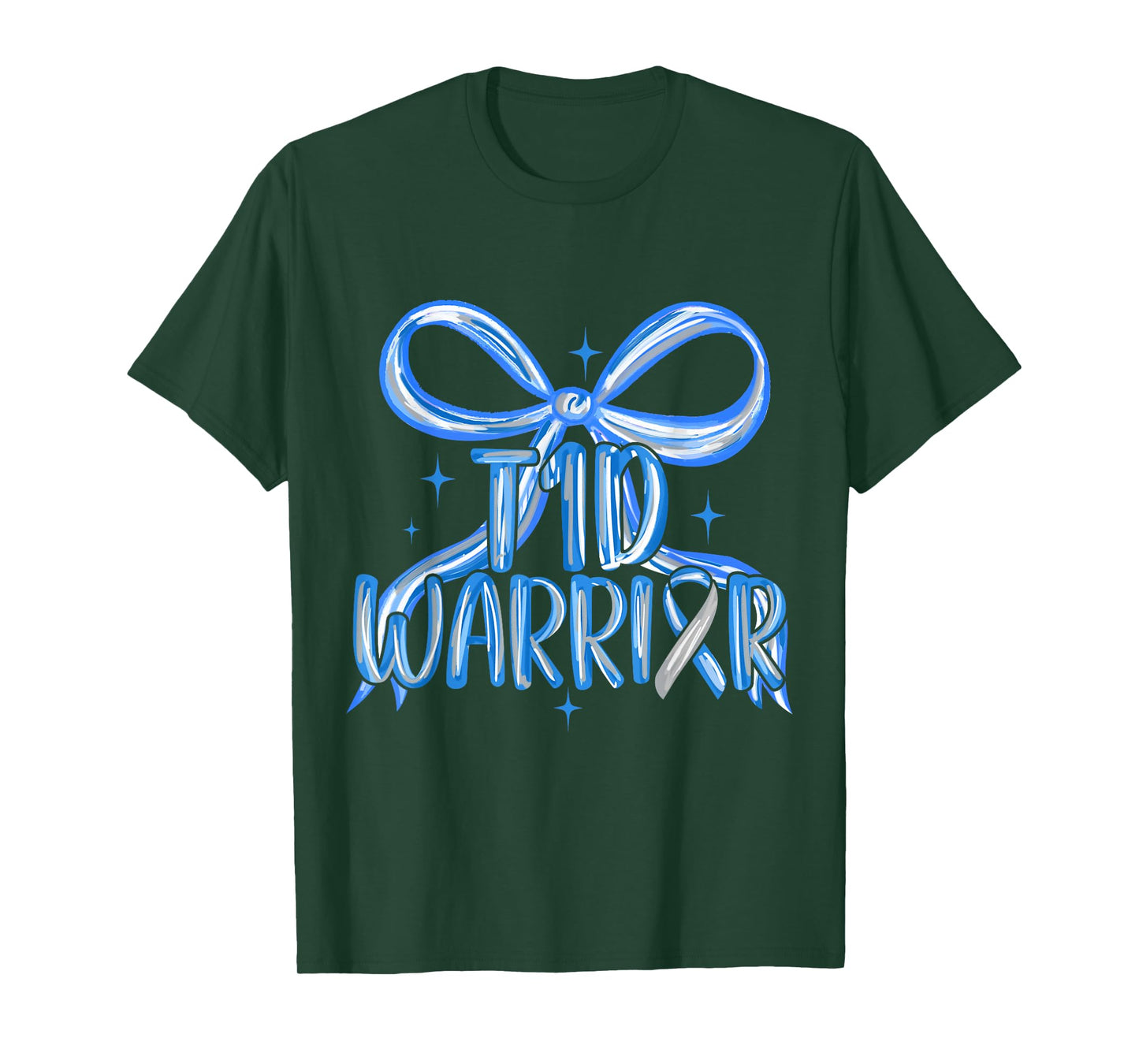 Type 1 Diabetes Awareness T1D Warrior Diabetic Preppy Bow T-Shirt