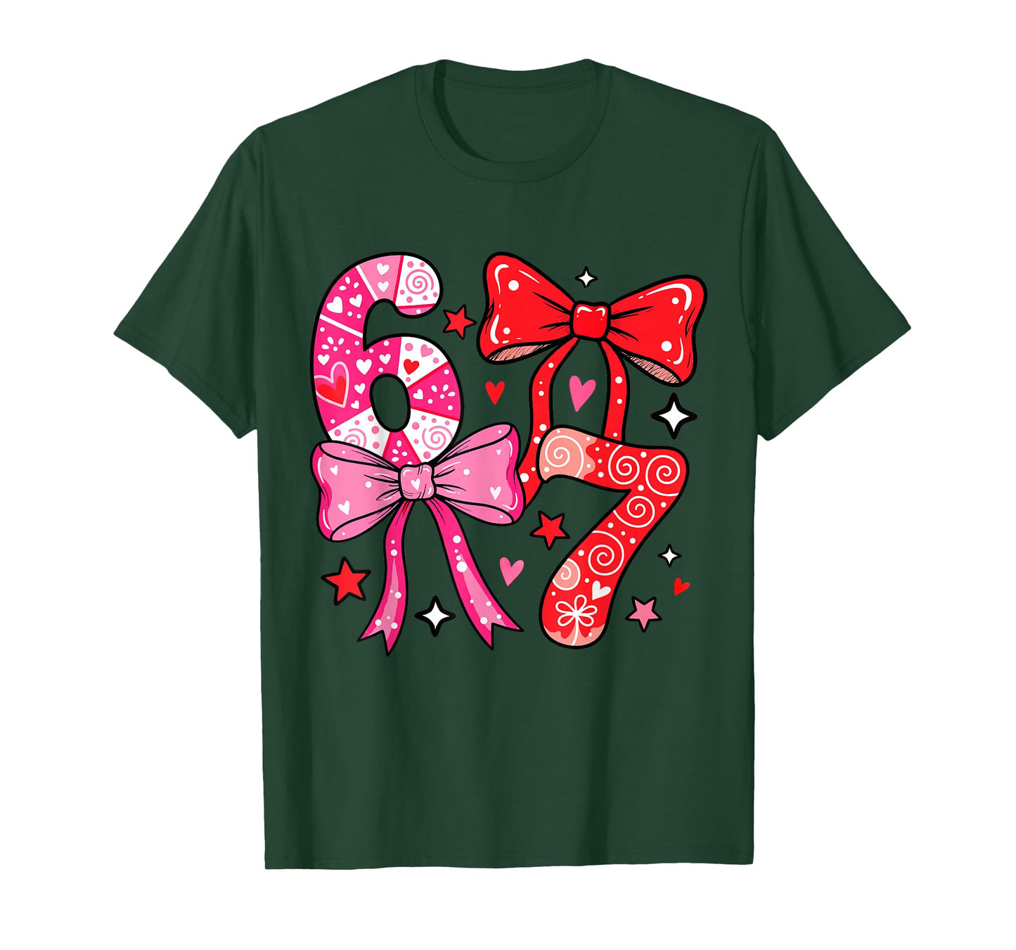Six Seven 67 Meme Cool Valentine’s for Teens Boys Girls Kids T-Shirt