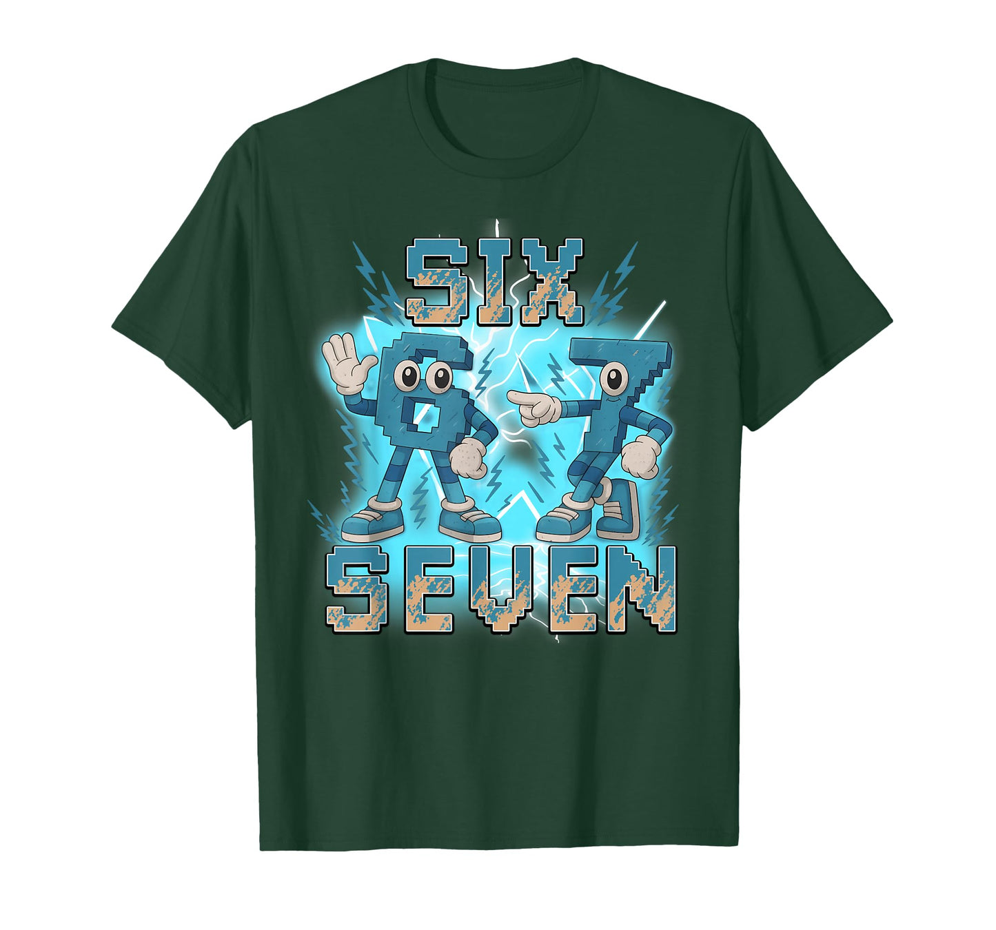 Meme 67 Six Seven 6 7 Italian Brainrot Men Women Kids T-Shirt