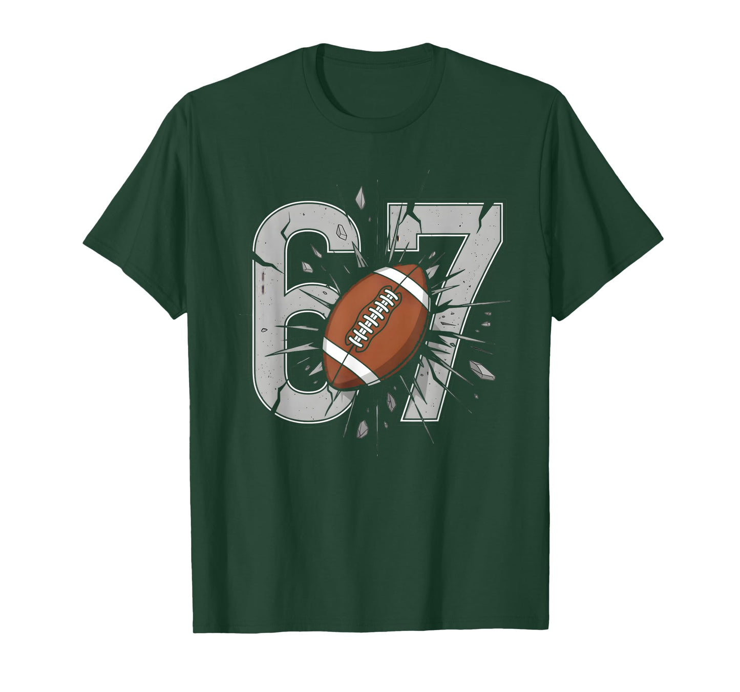67 Football Six Seven 6 7 Meme Playful Fball Fans Funny T-Shirt