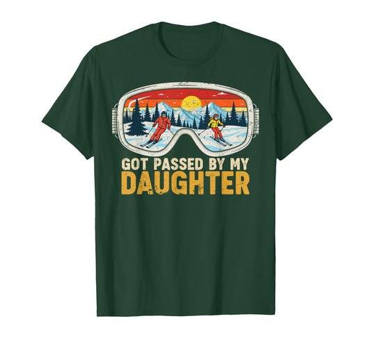 Got Passed by My Daughter Funny Family Skiing T-Shirt