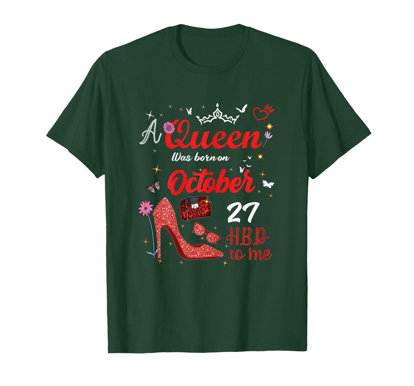 October 27 Birthday This Queen was Born on October 27th T-Shirt