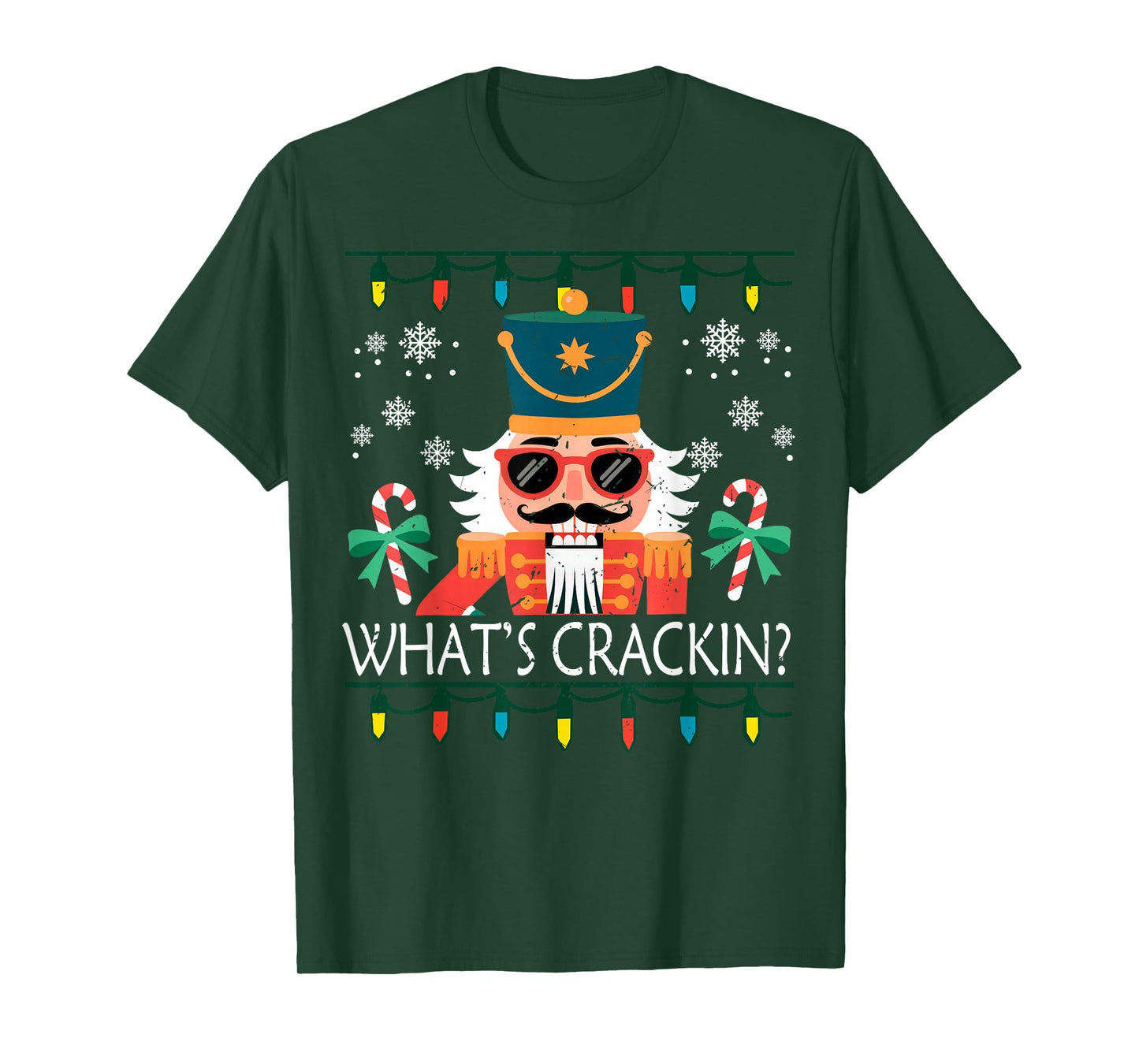 Whats Crackin Nutcracker Christmas Funny Xmas Men Women Kids T-Shirt