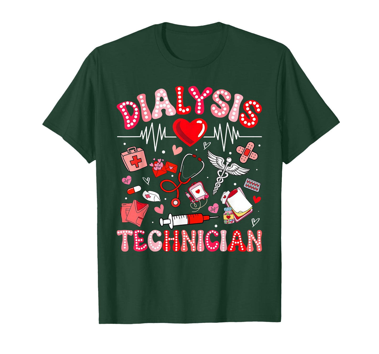 Dialysis Technician Valentine Heart Nurse RN CNA Women T-Shirt