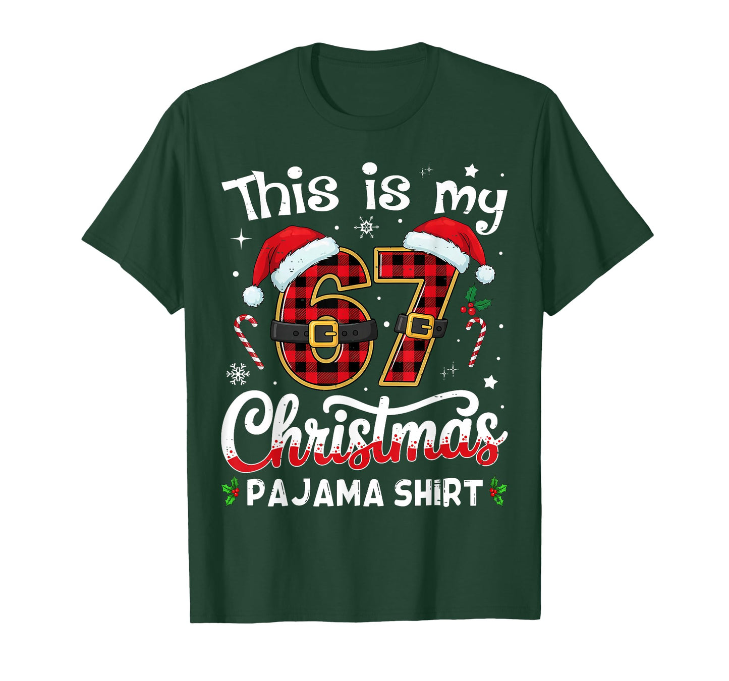 This is My 67 Christmas Pajama 67 Meme Gen Alpha Boys Girls T-Shirt