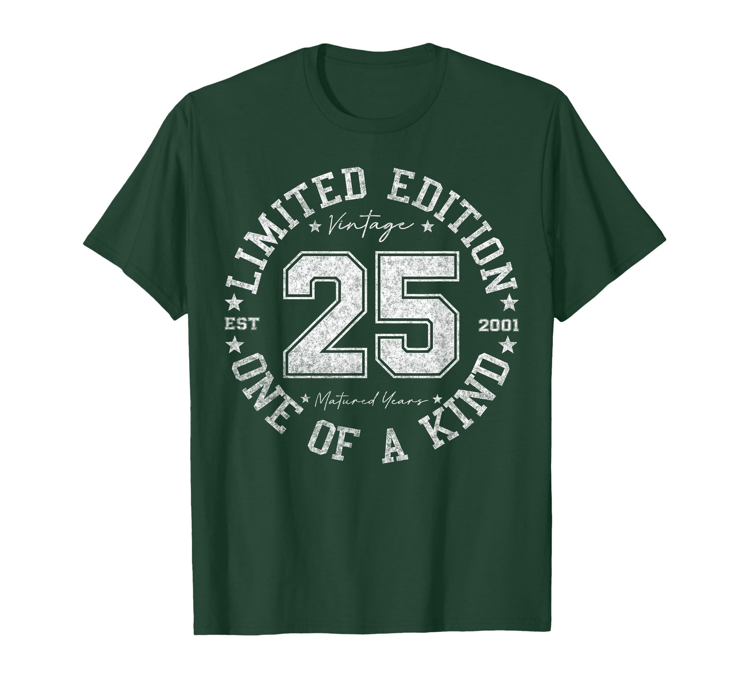 25 Year Old Gifts Vintage 2001 Limited Edition 25th Birthday T-Shirt