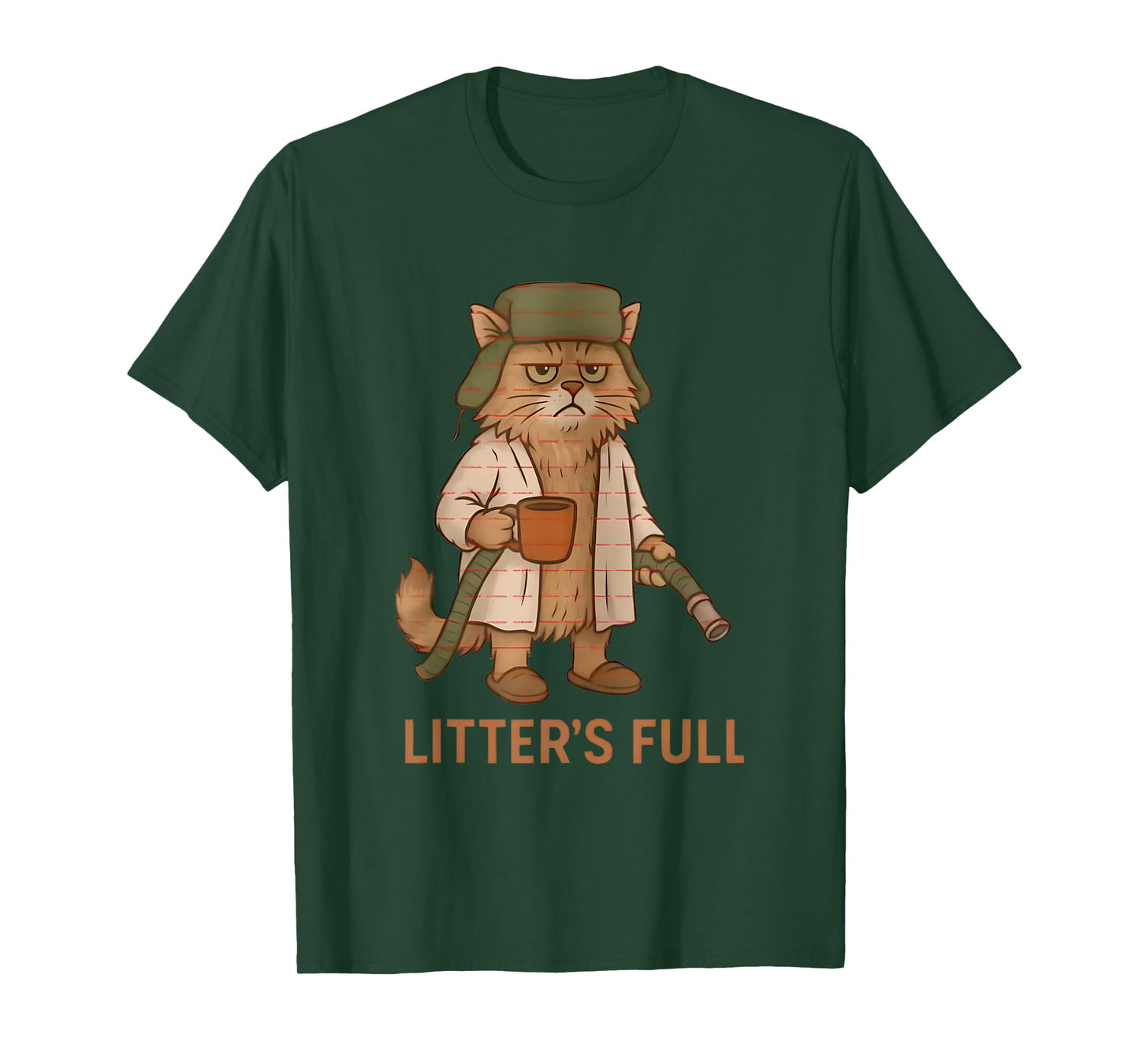 Funny Litter’s Full Cat Coffee Christmas Cat Mom Cat Lover T-Shirt