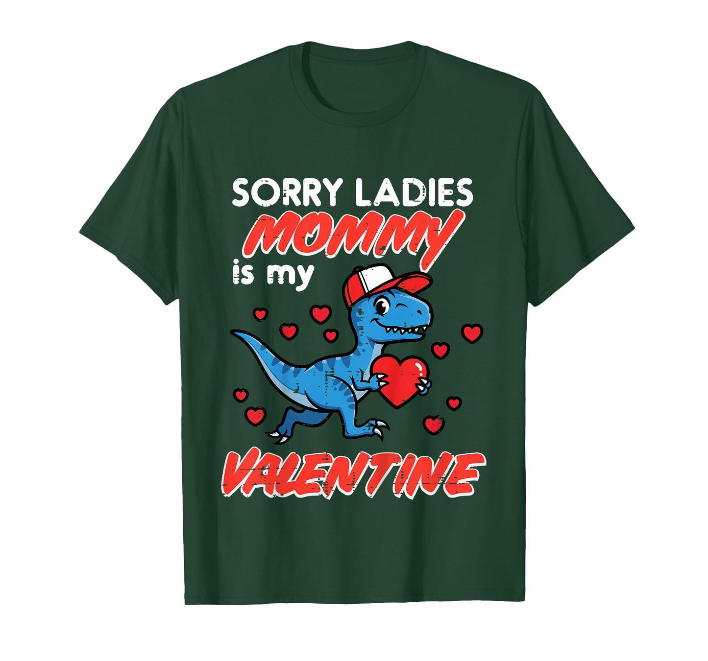 Kids Dino Sorry Ladies Mommy is My Valentine Day Toddler Boy Kids T-Shirt