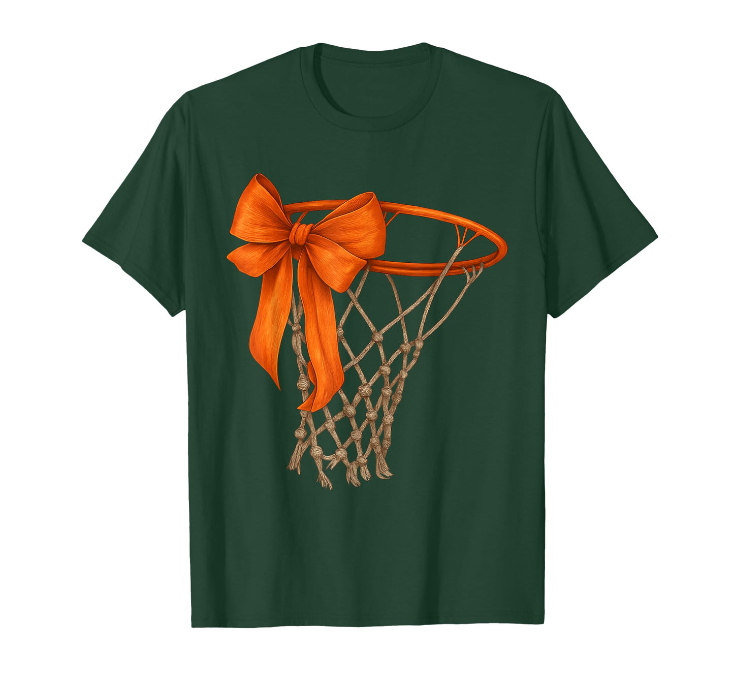 Basketball Hoop with Bow Cute Basketball Aesthetic T-Shirt