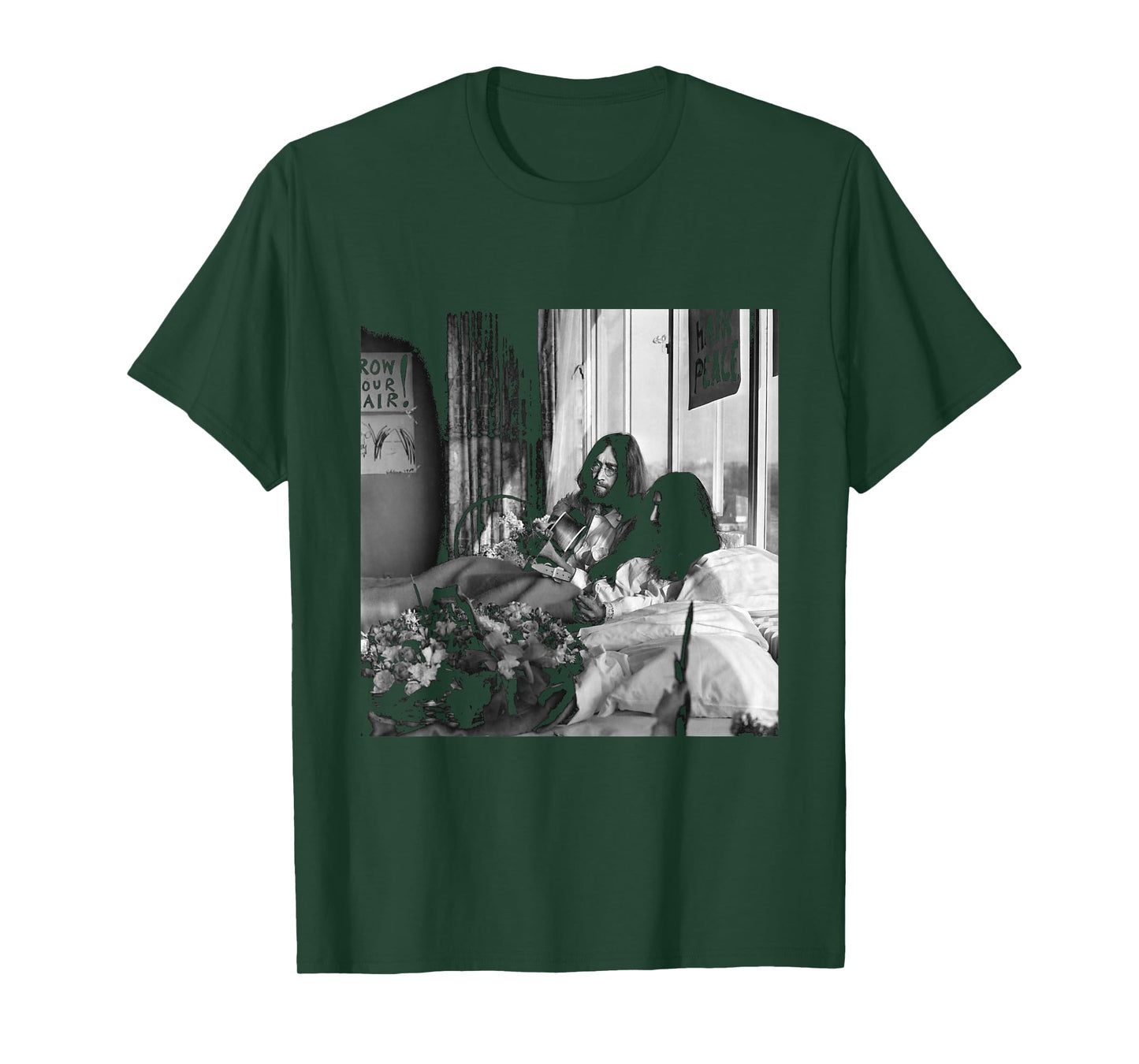 John Lennon The Beatles Yoko ONO Anti-War Bed-in 1969 T-Shirt