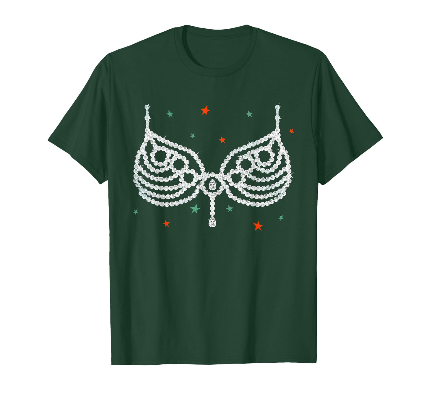 Funny Women The Life Halloween Orange Bra Costume Show Girl T-Shirt