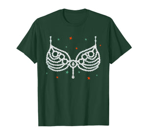 Funny Women The Life Halloween Orange Bra Costume Show Girl T-Shirt