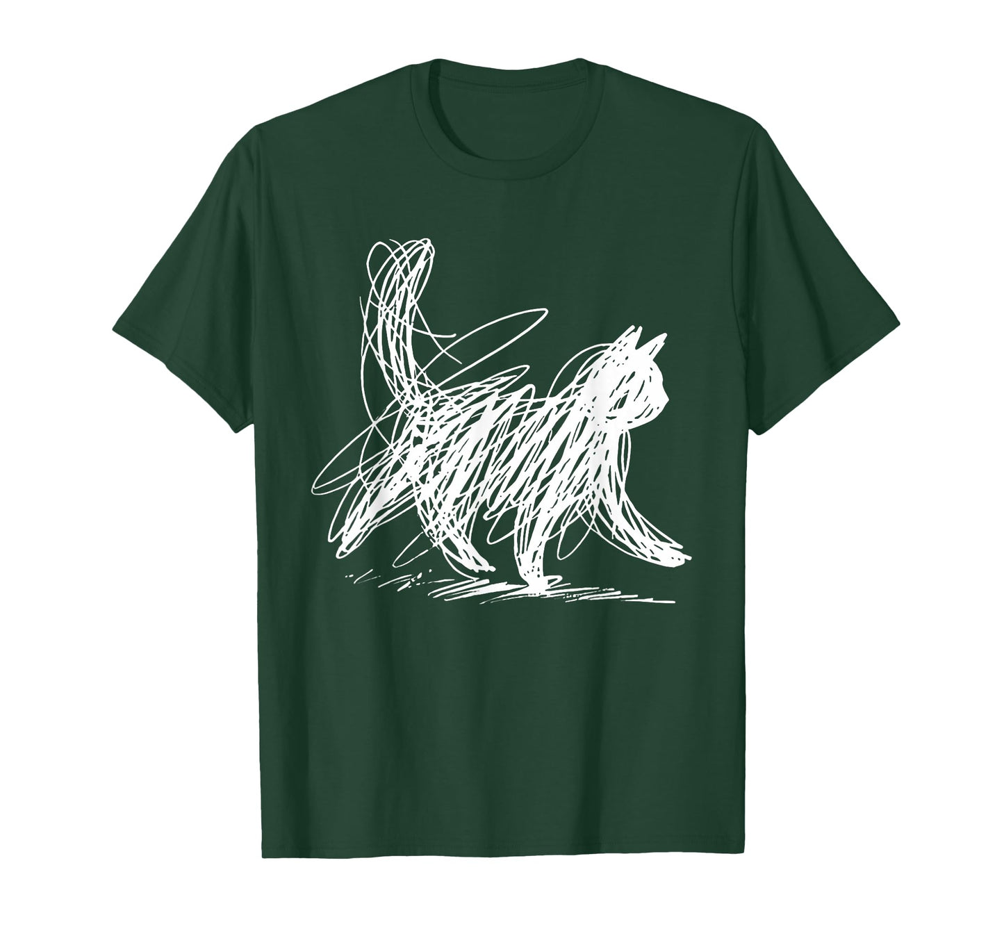 Abstract Scribble cat T-Shirt