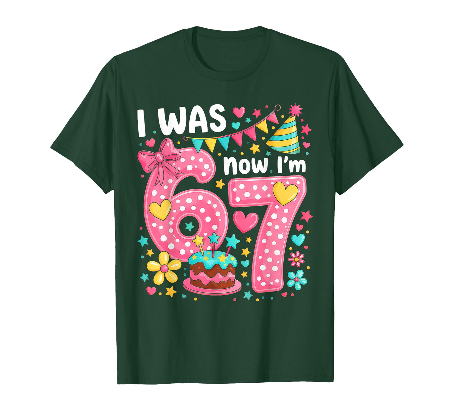7 Year Old Birthday I was 6 Now I'm 7 T-Shirt