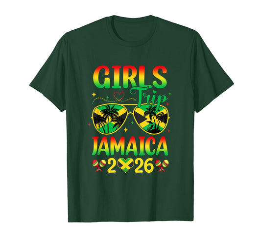 Girls Trip Jamaica 2026 Summer Vintage Beach Sisters Trip T-Shirt
