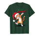 Meowy Christmas Cat Dabbing in Santha Hat Xmas Funny T-Shirt