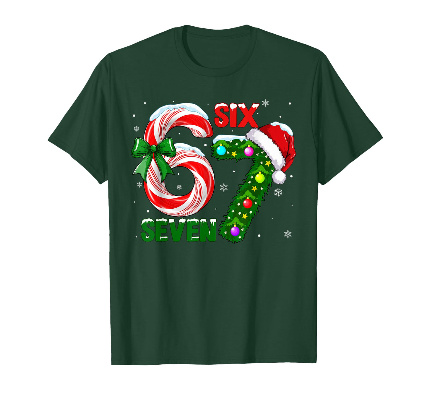 Funny 67 Christmas Shirts Boys Kids 6 7 Meme Pajamas Holiday T-Shirt