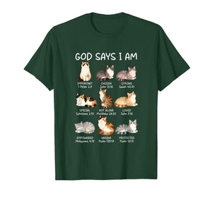 God Says I-Am Cat Kitten Christian Jesus Bible Verse Faith T-Shirt