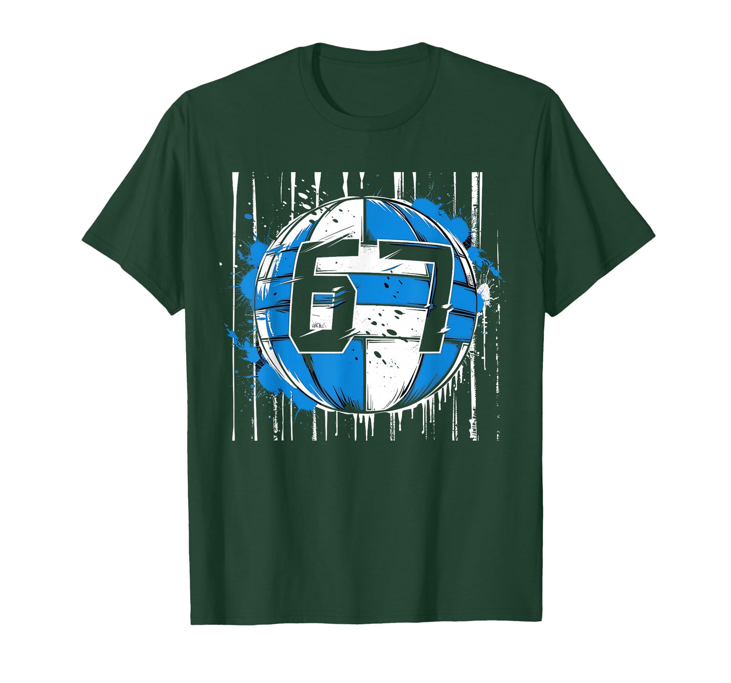 Volleyball 67 Six Seven Alpha Slang 6 7 Meme Kids Teachers T-Shirt