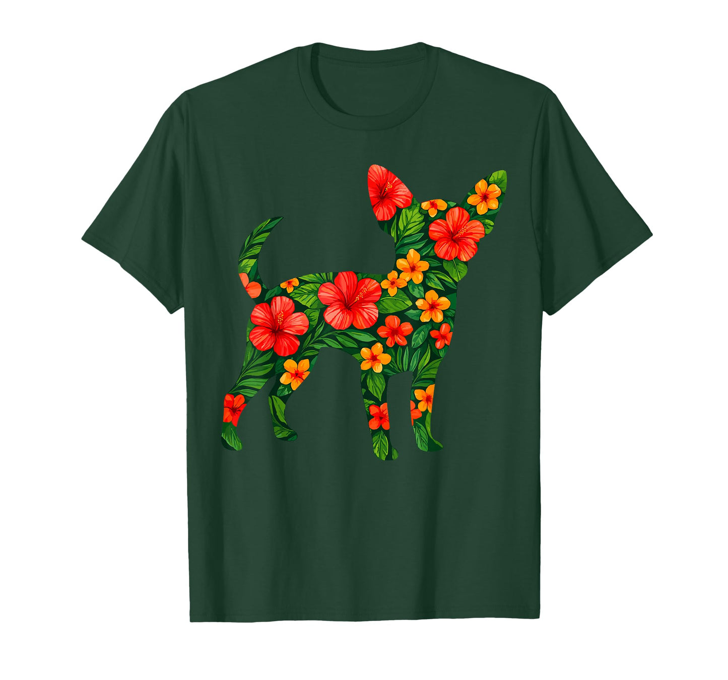 Floral Chihuahua T-Shirt