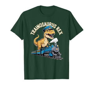 Train Conductor Riding Dinosaur Railroad Adventure T-Shirt