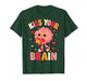 Valentine Kiss Your Brain Retro Teacher Squad Heart Kid T-Shirt