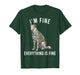 Borzoi Christmas I'm Fine Everything is Fine T-Shirt