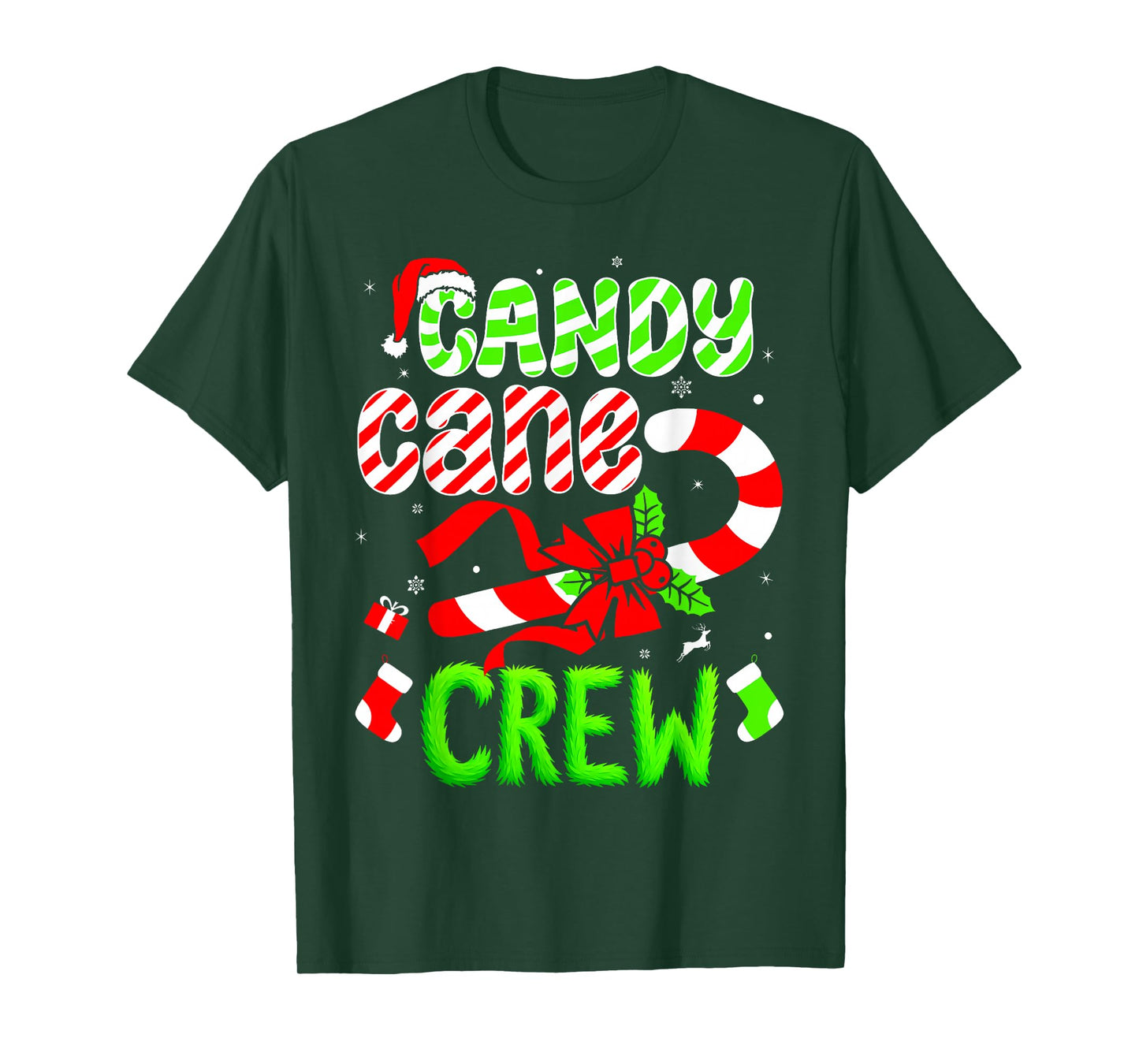 Candy Cane Crew Adult Men Women Kids Christmas T-Shirt