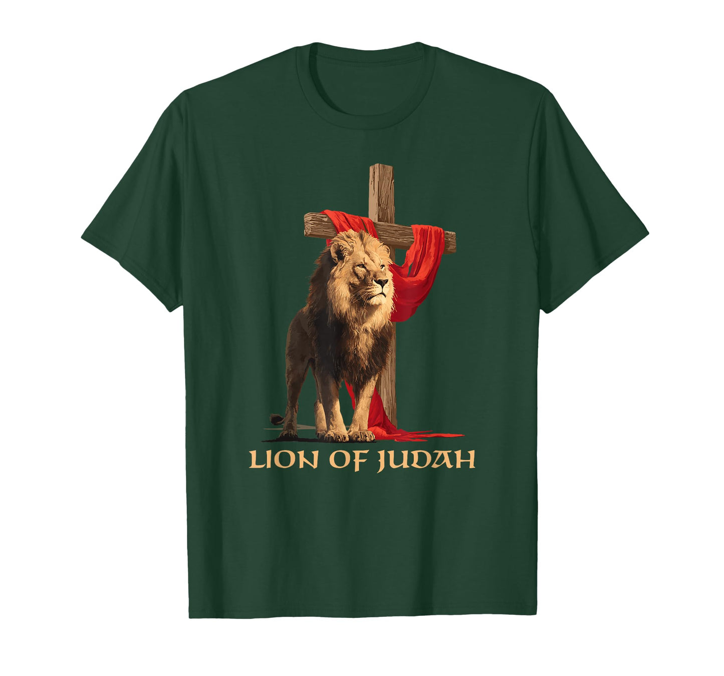 Lion of Judah Christian Faith Cross T-Shirt