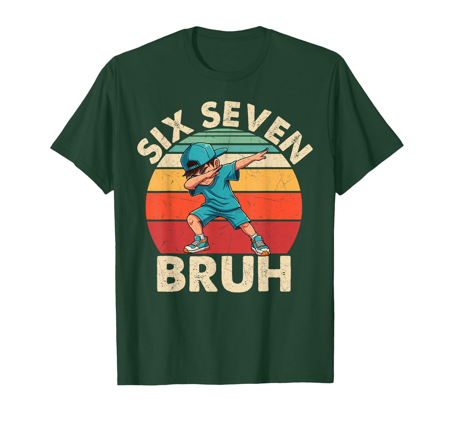 Funny 67 Meme Boys Kids 6 7 Numbers Dabbing Six Seven Bruh T-Shirt